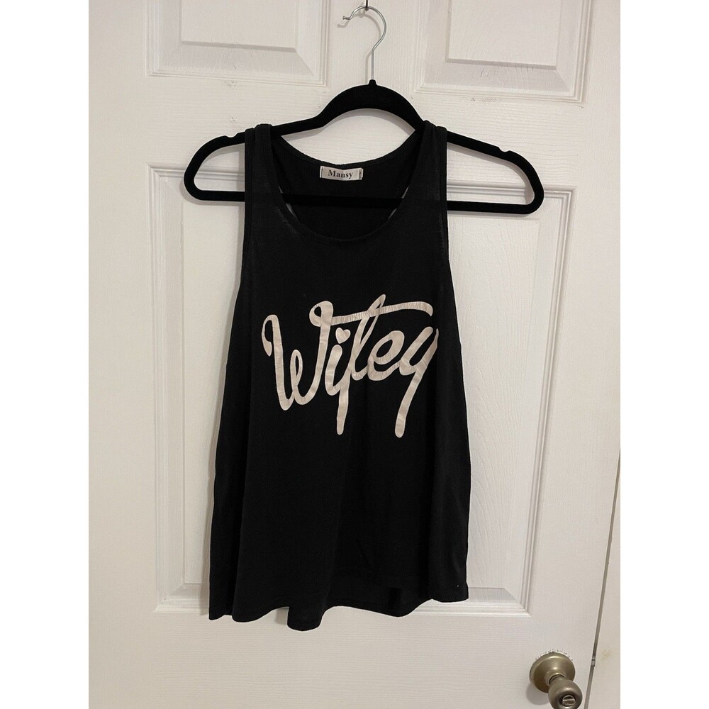 Mandy Women’s XL Black Graphic Wifey Tank Too